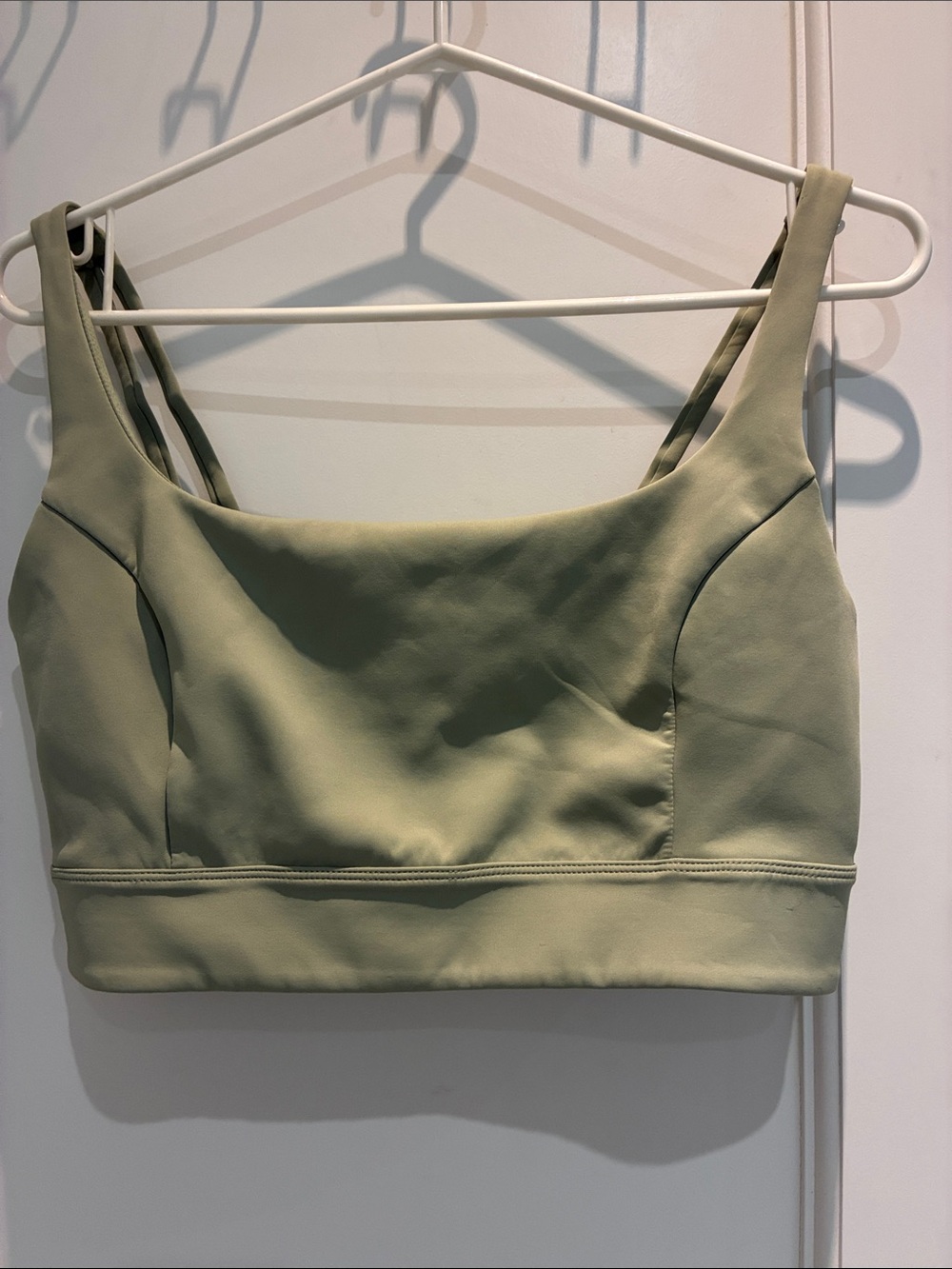 Aurum Scoop Neck Active Bralette — Sage Green